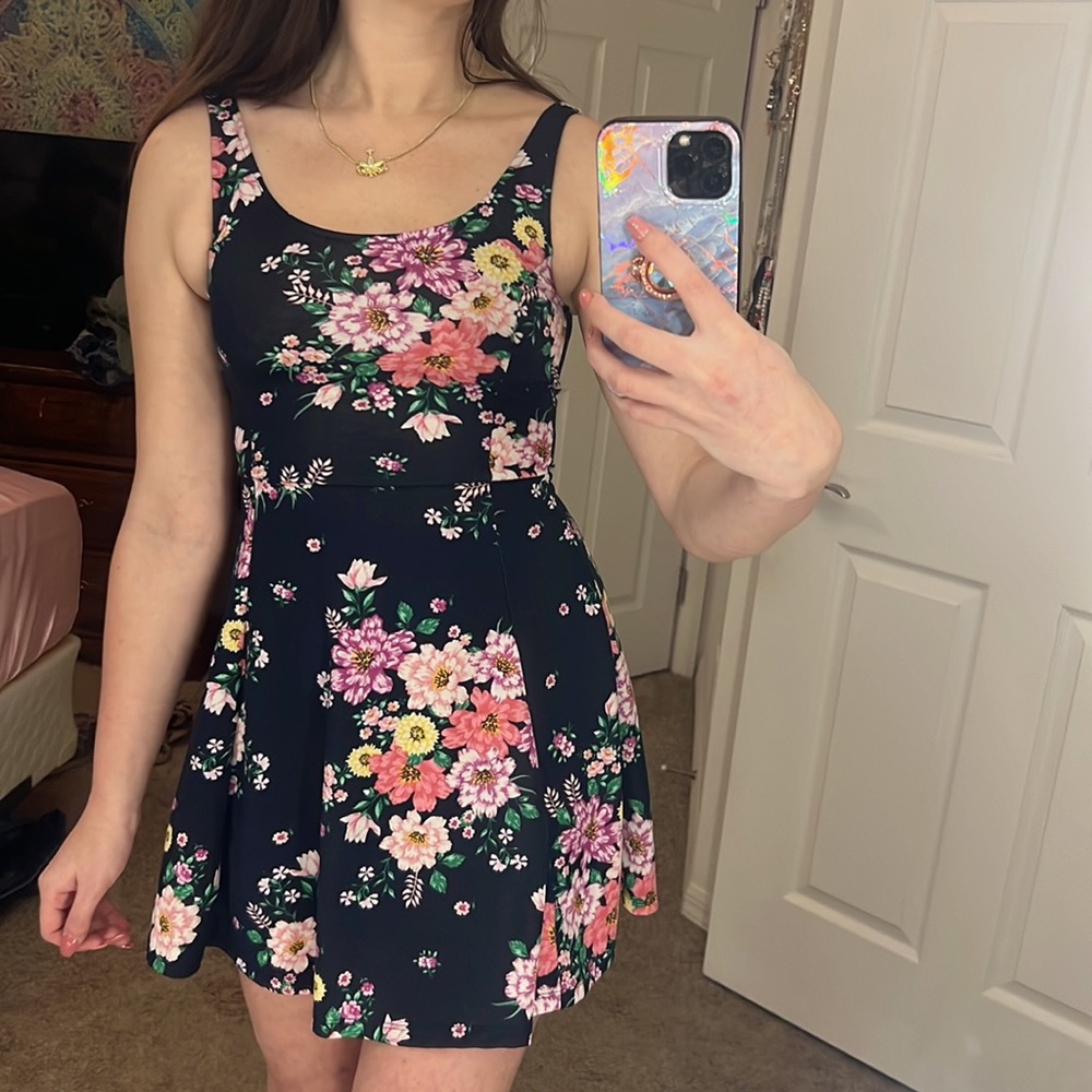 Floral Mini Flare Dress - H&M